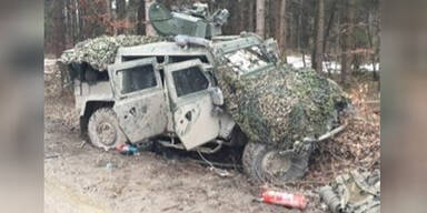 Bundesheer-Fahrzeug überschlug sich: Vier Soldaten verletzt