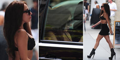 Lady Gaga nur im BH unterwegs in NY