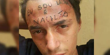 Peiniger bestrafen Dieb mit Gesichts-Tattoo