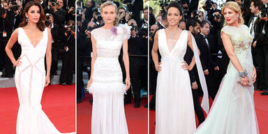 Cannes Stars ganz in weiss