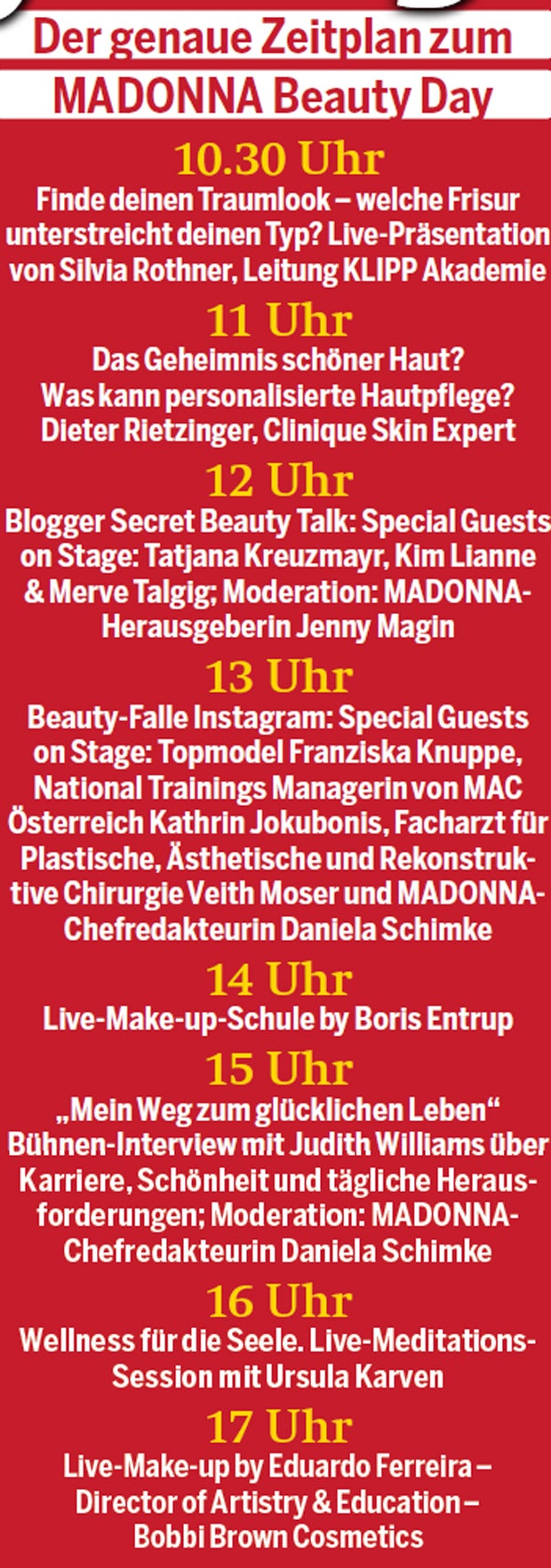 Riesen-Ansturm auf den MADONNA Beauty Day