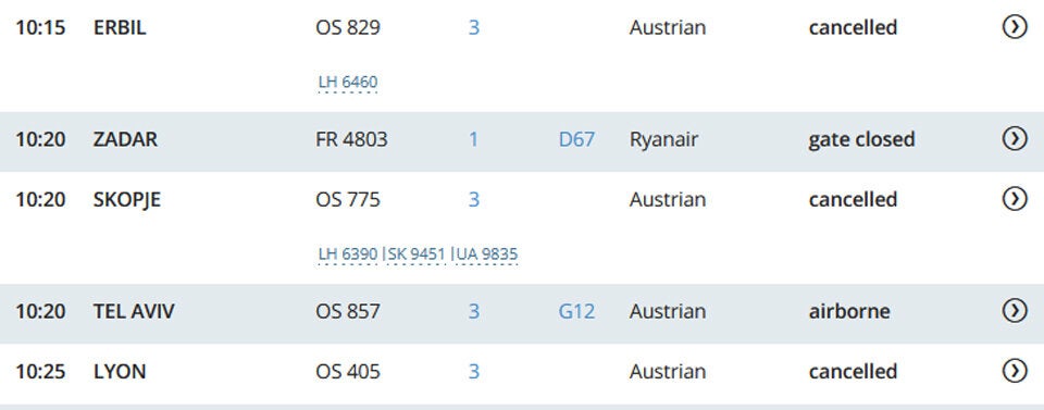 Auch heute fallen wieder dutzende AUA-Flüge aus