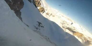Snowboarder filmte eigenen Absturz