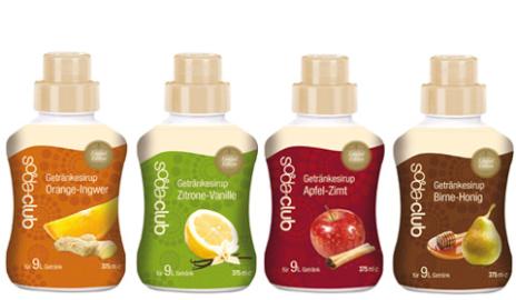 Vier weihnachtliche Sirup-Variationen von Soda-Club