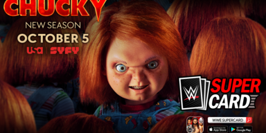 Die Horror-Ikone Chucky sorgt für Gänsehaut bei WWE® SuperCard®