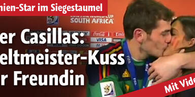 Iker Casillas: Live-Kuss für Freundin