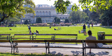Wiener Stadtpark an einem sonnigen Tag