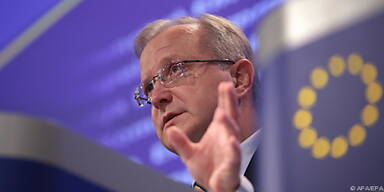 Wirtschaftskommissar Rehn mit der Prognose
