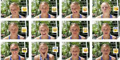 Tennis-Ladies mit Smiley-Challenge