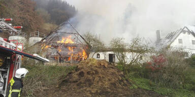 Brand auf Bauernhof im Bezirk Amstetten