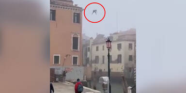 Vom Dach ins Wasser gesprungen: Tourist legt in Venedig 'Bauchfleck' hin