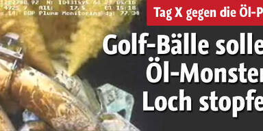 Mit Golfbällen gegen Monster-Öl-Loch