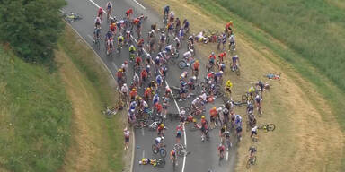 Tour de France Massensturz 14. Etappe