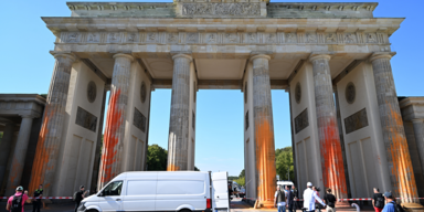 Brandenburger Tor beschmiert