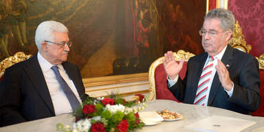 Palästinenser-Präsident Mahmud Abbas und Bundespräsident Heinz Fischer