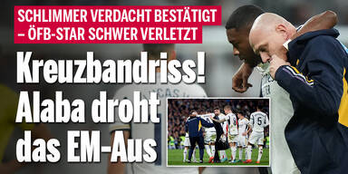 Verletzungs-Schock um David Alaba: Kreuzbandriss!