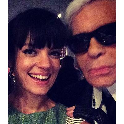 Lily Allen und Karl Lagerfeld feiern in London