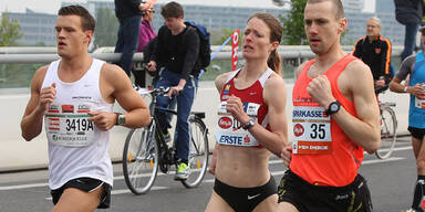 Andrea Mayr gewann Halbmarathon in Wien