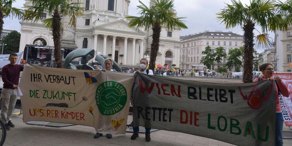 Tausende Teilnehmer bei Lobau-Demo in Wien
