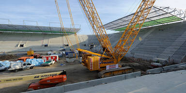 Rapid: Rohbau des Allianz Stadions ist fertig