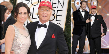 Niki Lauda amüsiert sich bei Golden Globes