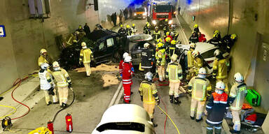 Arlbergtunnel: 11 Verletzte bei Unfall