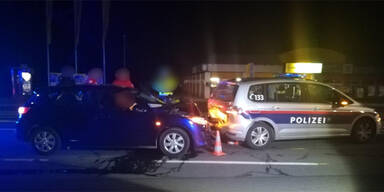 55-jährige Alkolenkerin rammte Polizeiauto in Klagenfurt