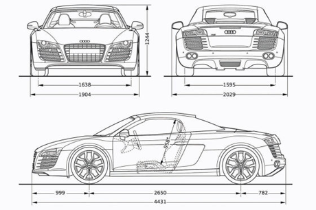 Audi R8 Spyder mit V8 Motor