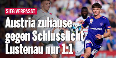 Austria zuhause gegen Schlusslicht Lustenau nur 1:1