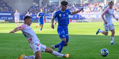 Austria Wien gegen Blau-Weiß Linz