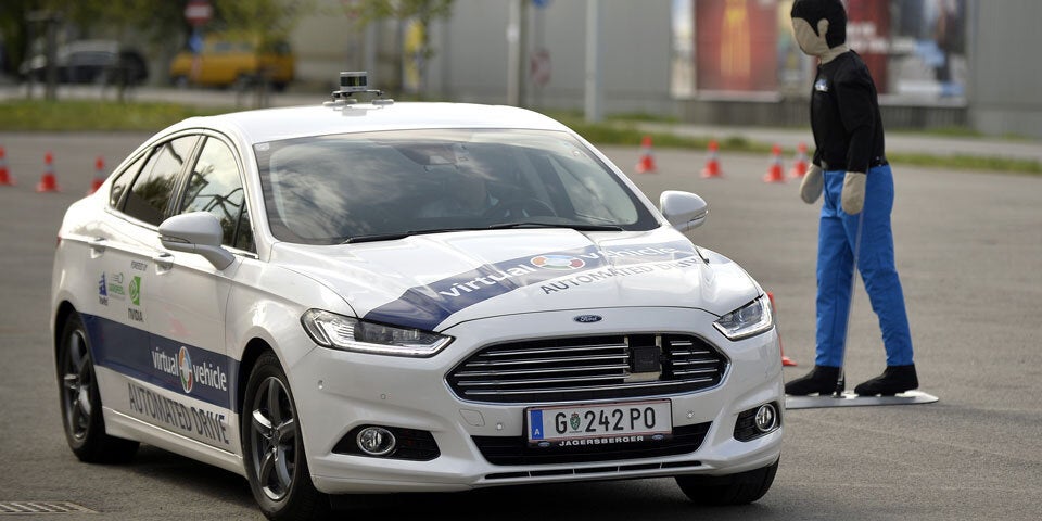 Selbstfahrendes Auto in Wien unterwegs