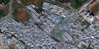Stadtteil Baba Amro bei Homs (Satellitenbild)