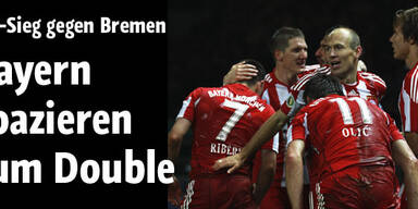 Bayern spazieren zum Double