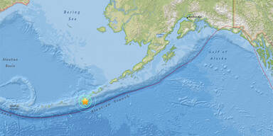 Schweres Erdbeben vor Alaska