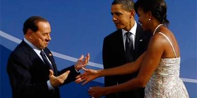 Michelle Obama ließ Berlusconi abblitzen