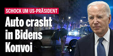 Auto crasht in Bidens Sicherheitskonvoi
