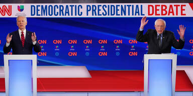 Biden in TV-Debatte mit Sanders: "Wie ein Krieg"