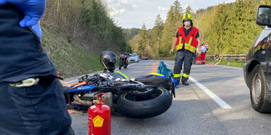 Motorrad-Unfall in Oberösterreich