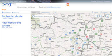 Bing-Maps: Österreich bis Ende 2012 online