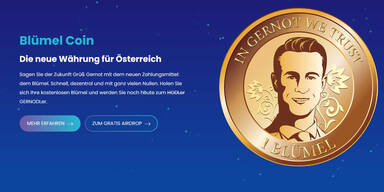 Die Tagespresse bringt den "Blümel Coin" an den Start