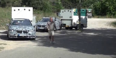 BMW Erlkönig-Fahrer rastet aus