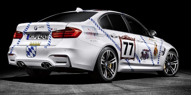 Aktueller BMW M3 im „Wiesn“-Look