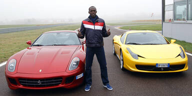 Usain Bolt testete Ferraris in Maranello