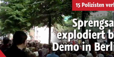 Sprengsatz explodiert bei Demo in Berlin