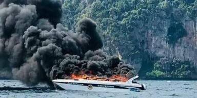 Touristenboot in Thailand explodiert