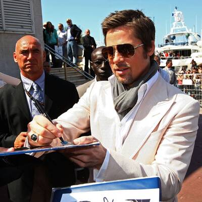 Brad Pitt gut gelaunt in Cannes