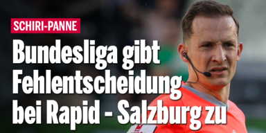 Bundesliga gibt Fehlentscheidung bei Rapid - Salzburg zu