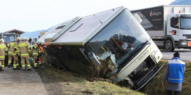 Bus-Unfall mit Schülern im Pinzgau