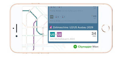 Öffi-App zeigt, wie viel Zeit man mit U2 & U5 spart