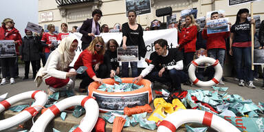 Demo gegen "Sterben im Mittelmeer"